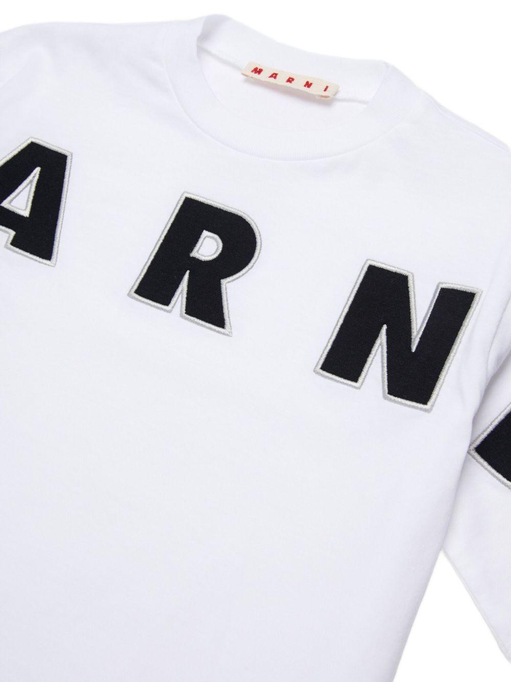 T-shirt bianco per bambino M01733M00RF 0M100 Marni Kids 