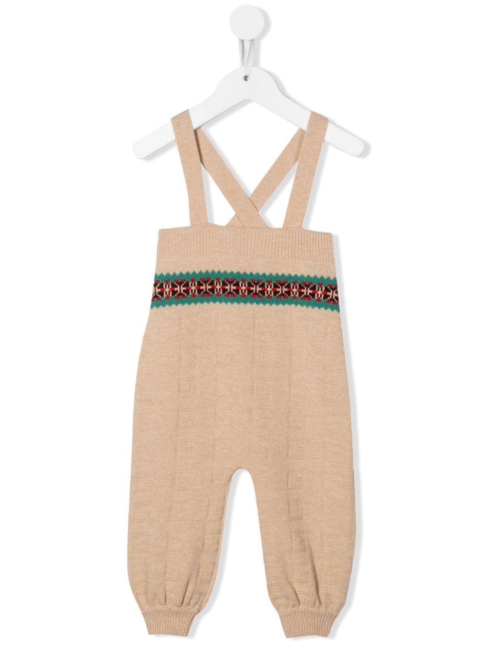 Salopette beige per neonato