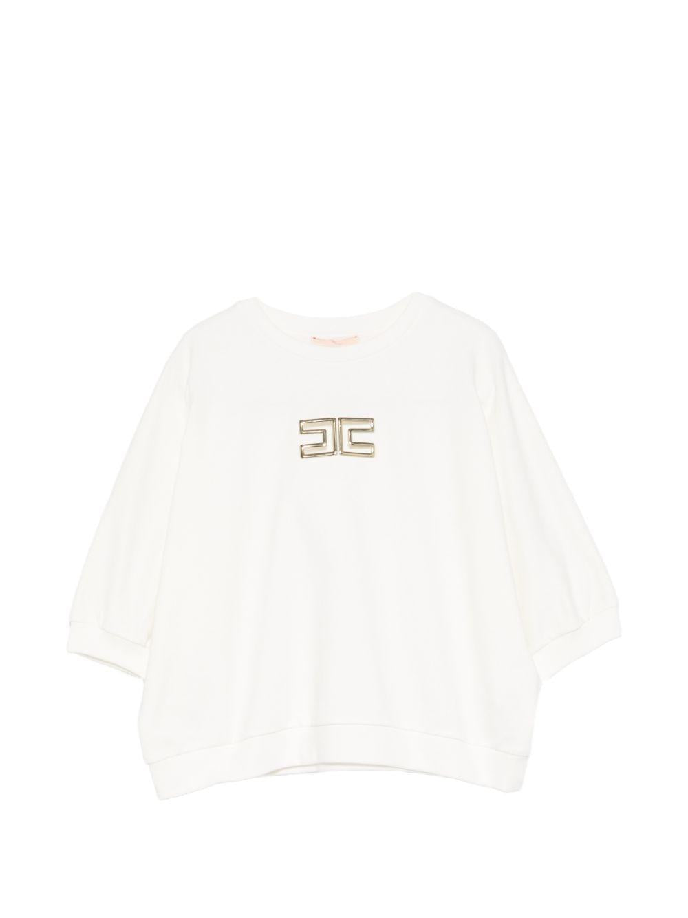 Felpa bianca per bambina EFFE1710FF002 0045 Elisabetta Franchi Kids 