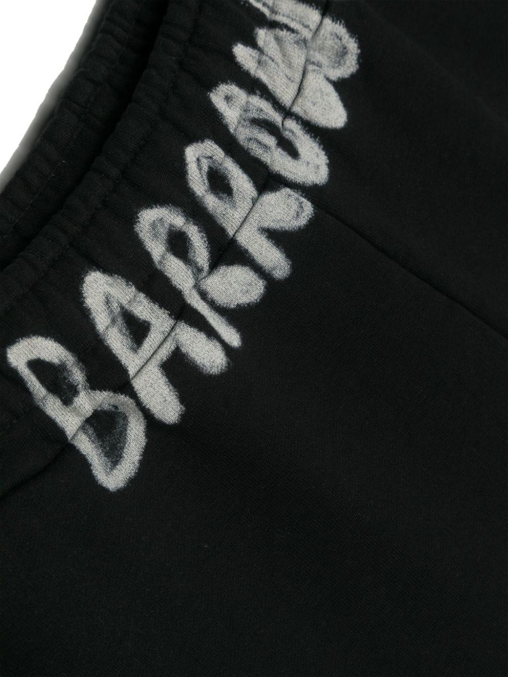 Black Bermuda shorts for boys with logo