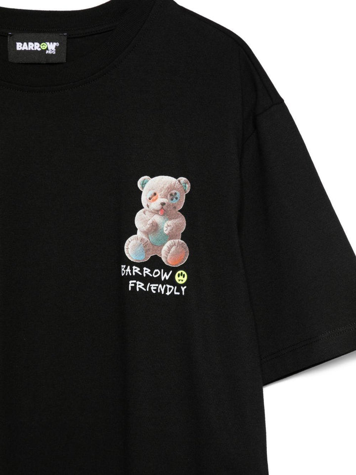 T-shirt nero per bambino S6BKJUTH003 110 Barrow Kids 