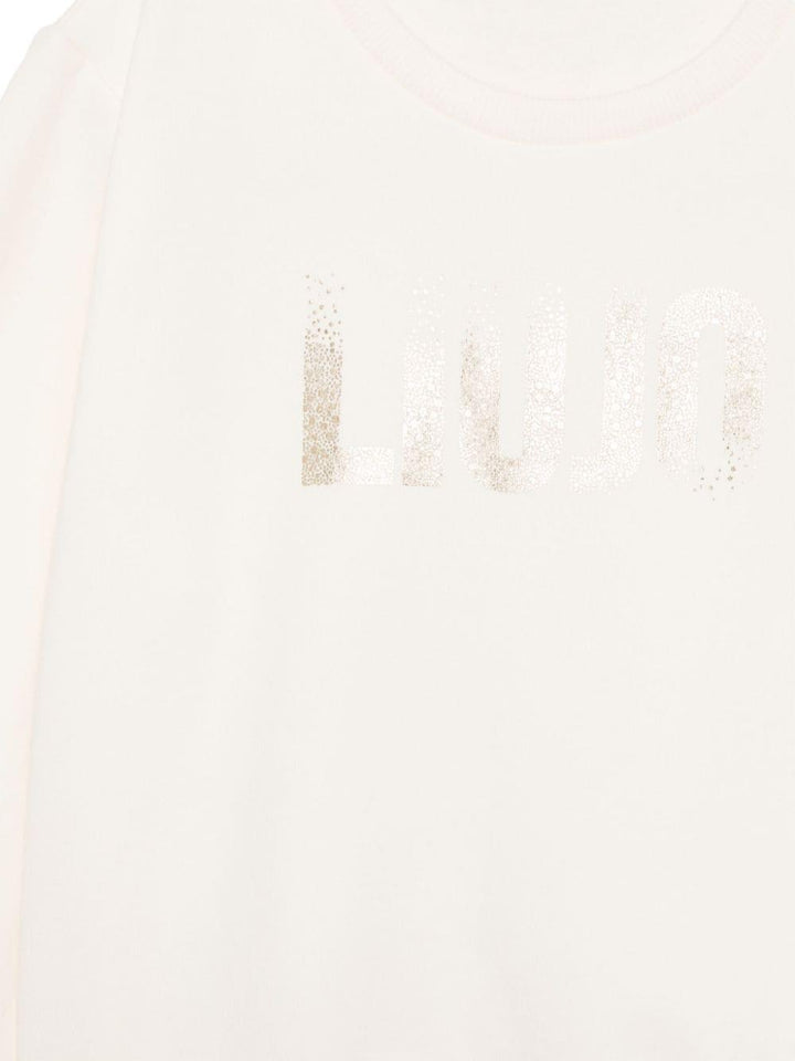 White sweatshirt for girls with logo