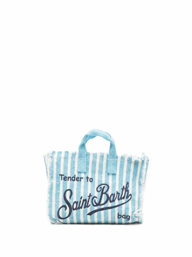 Borsa celeste/bianca per bambina PHONE002 00398L MC2 Saint Barth Kids 