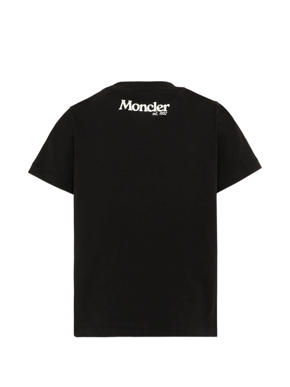 T-shirt nera per bambino 9548C0000889AFV 999 Moncler Kids 