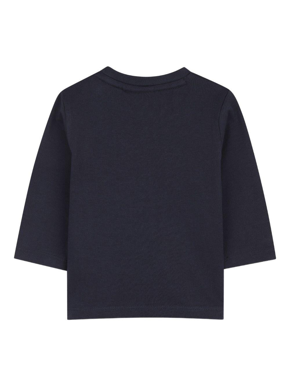 T-shirt blu per neonato J52469 849 Boss Kids 