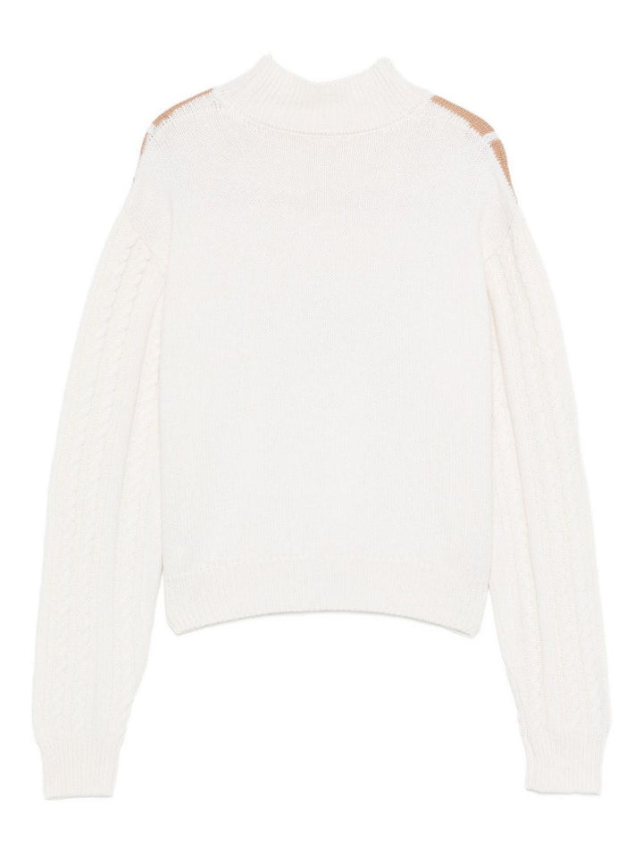 Maglione bianco per bambina EFMA171CFL230 D747 Elisabetta Franchi Kids 