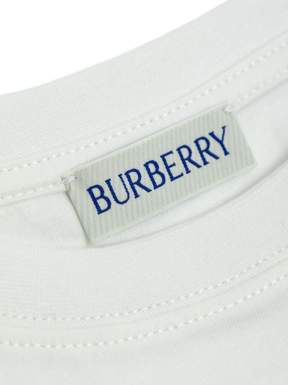 T-shirt bianca per bambino 8117538 A1464 Burberry Kids 