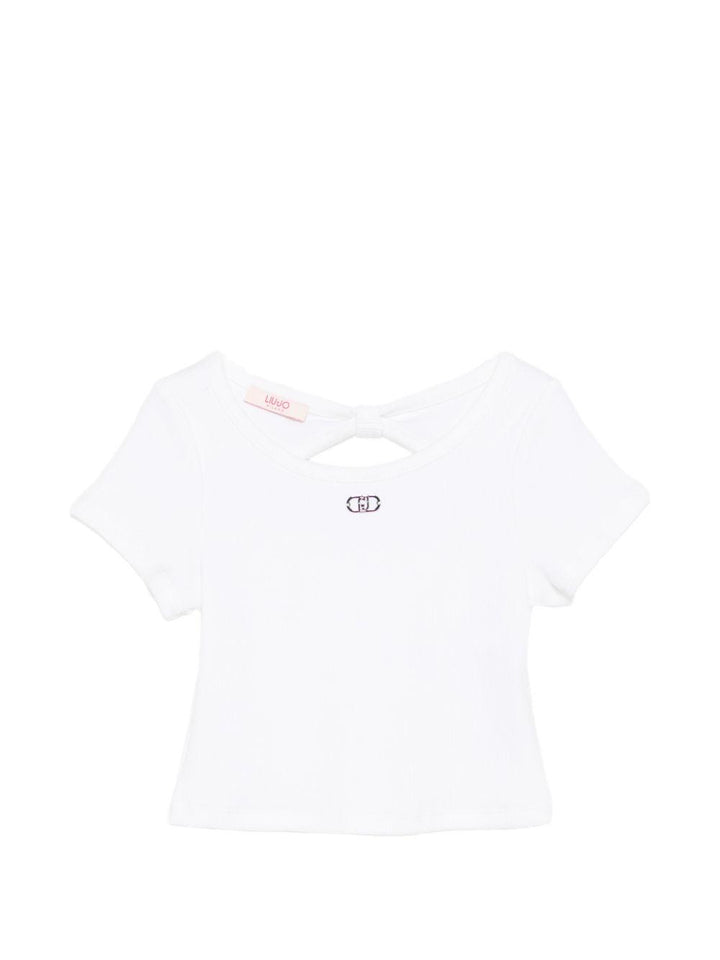 T-shirt bianca per bambina GA6152J4822 10601 Liu Jo 