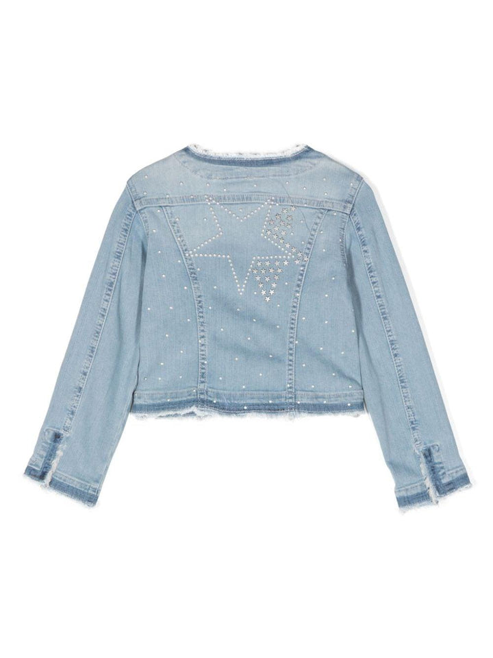 Giacca azzurra per bambina in denim
