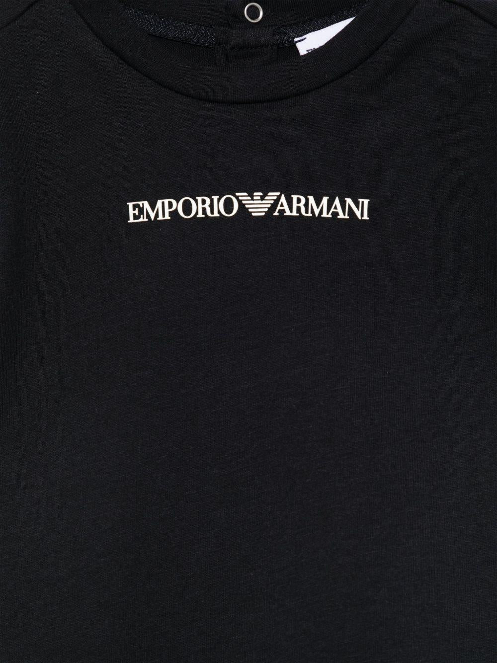 T-shirt nero per neonato EB000419AF15013 MB005 Emporio Armani Kids 