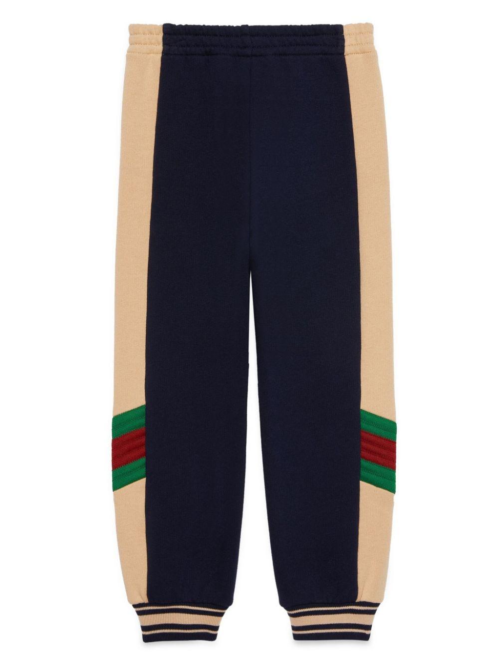 Blue and pink sports trousers for children
