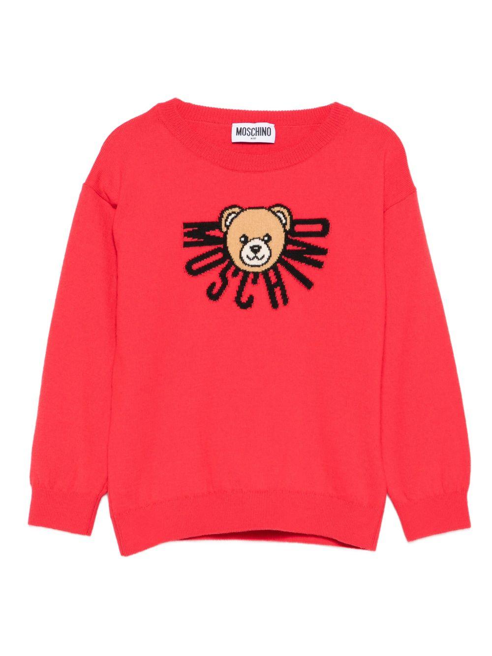 Maglione rosso per bambino HUW01ALHE43 50109 Moschino Kids 