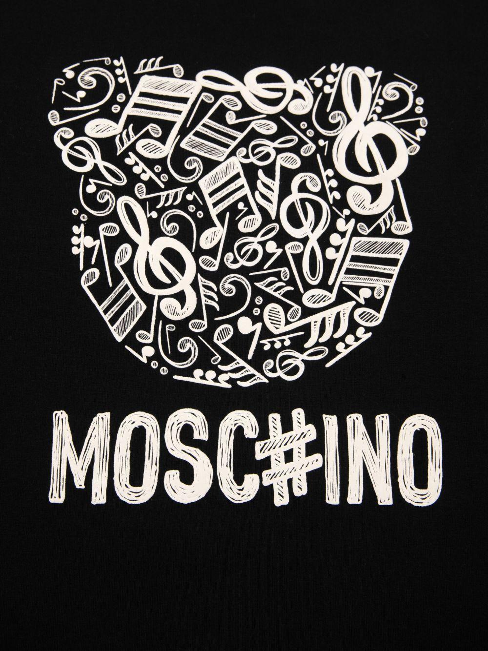 Felpa nera per bambino HMF099LDA58 60100 Moschino Kids 