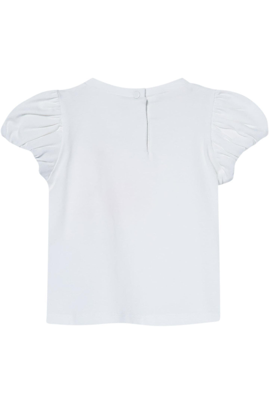 T-shirt in cotone bianco per neonata