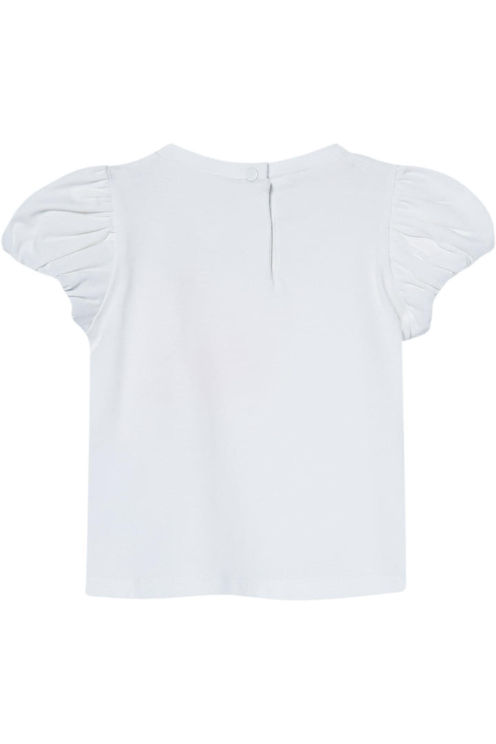 T-shirt in cotone bianco per neonata