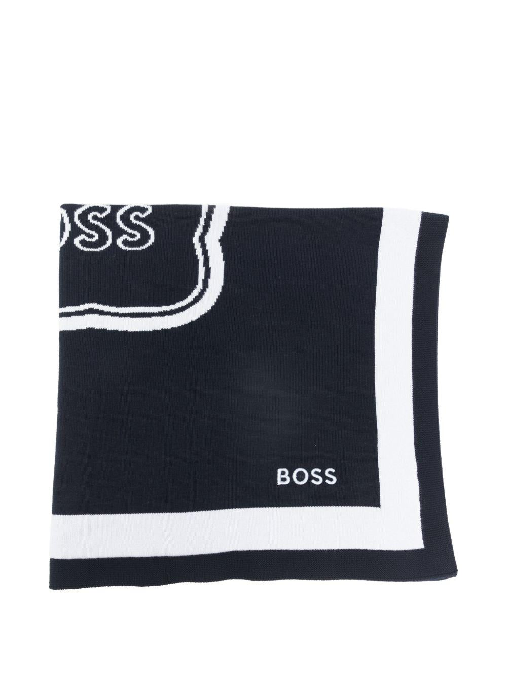 Coperta blu navy per neonato J53095 849 Boss Kids 