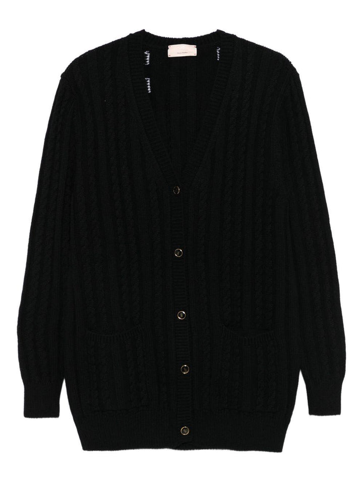 Cardigan nero per bambina EFMA172CFL230 D748 Elisabetta Franchi Kids 
