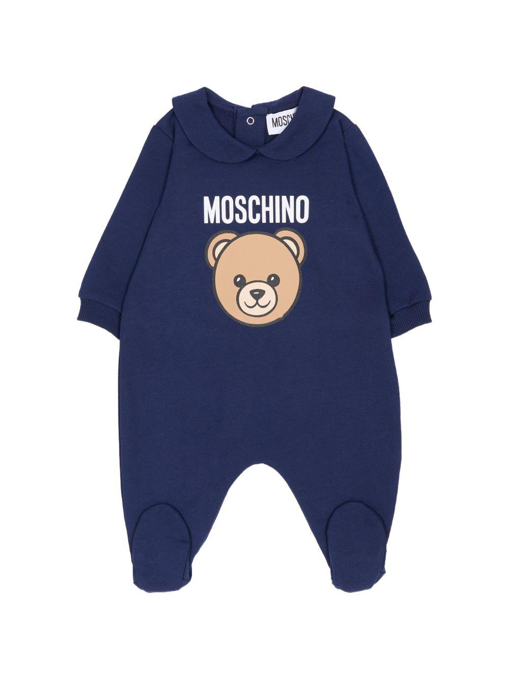 Tutina blu navy per neonato MUY098LCA19 40016 Moschino Kids 