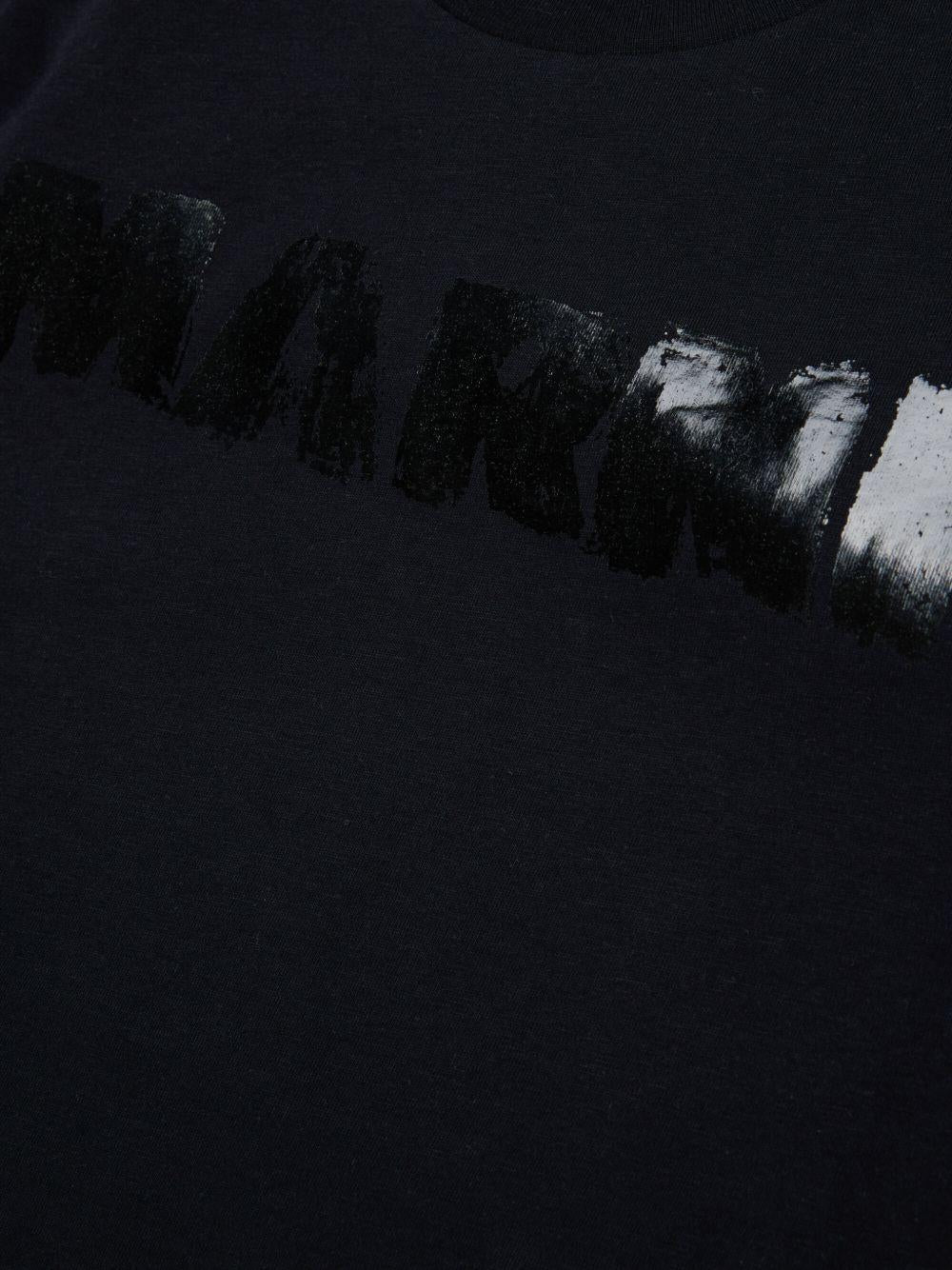 T-shirt nera per bambino M01901M00Z1 0M900 Marni Kids 