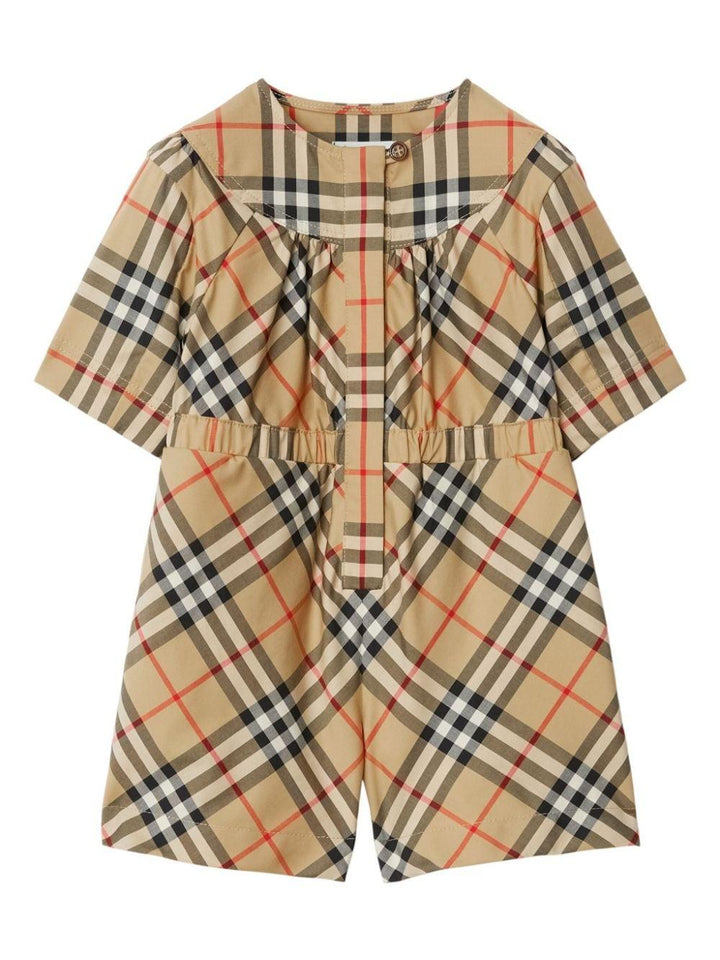 Pagliaccetto beige per neonata 8078646 A7028 Burberry Kids 