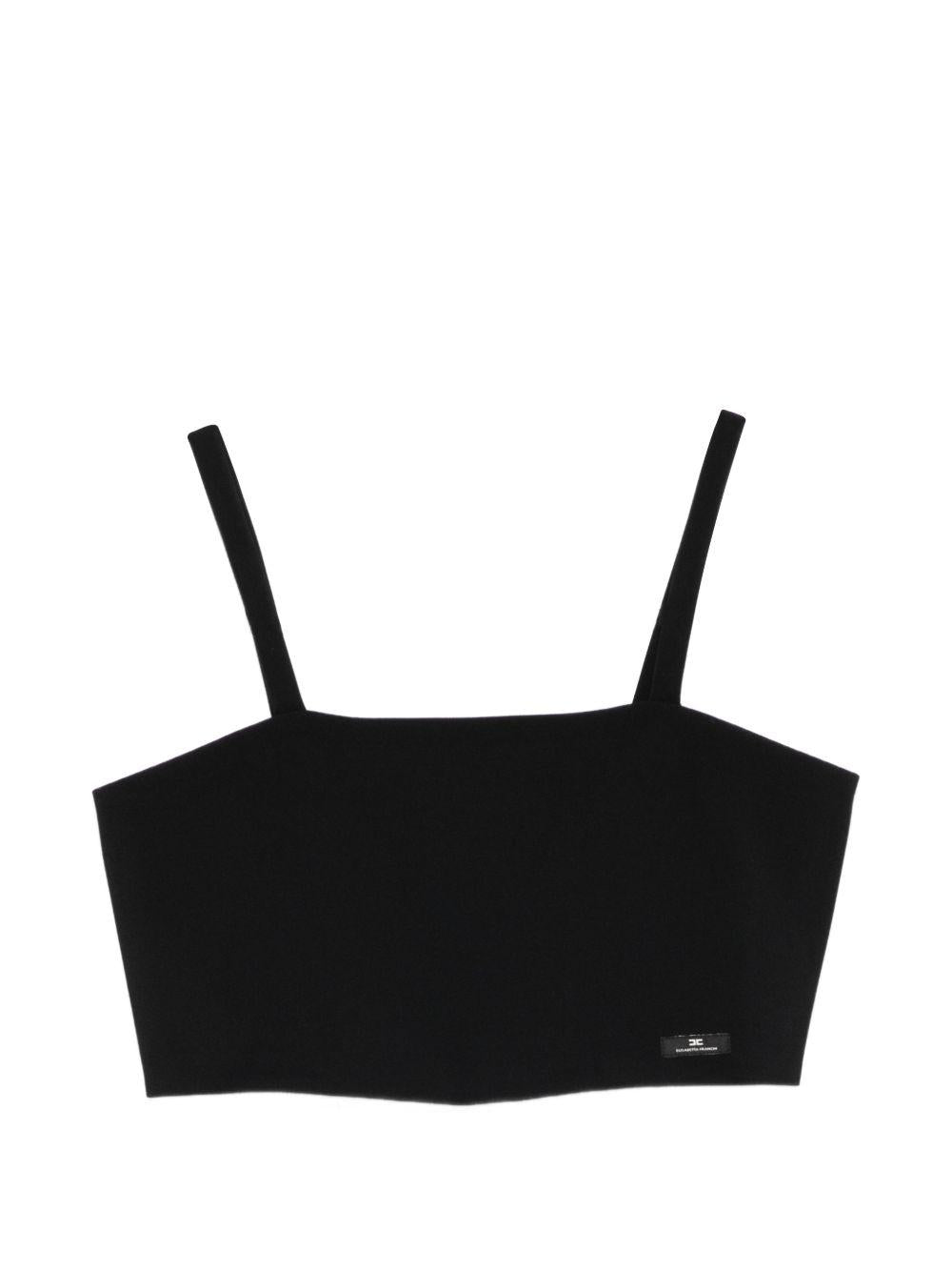 Top nero per bambina EFTO0140GA022 N000 Elisabetta Franchi Kids 