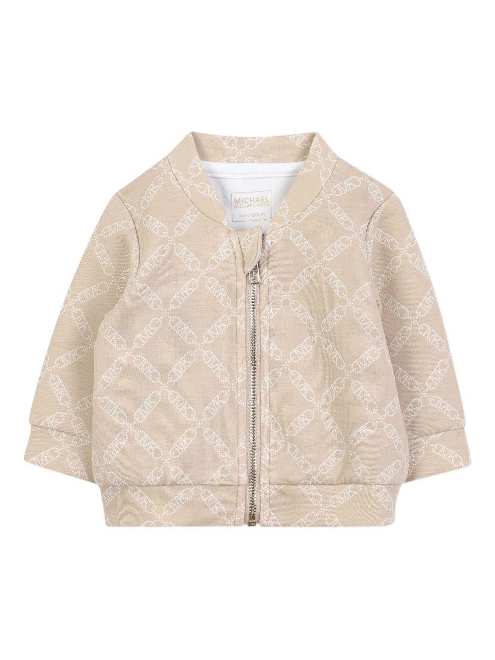 Completo beige/bianco per neonata R30502 23B Michael Kors Kids 
