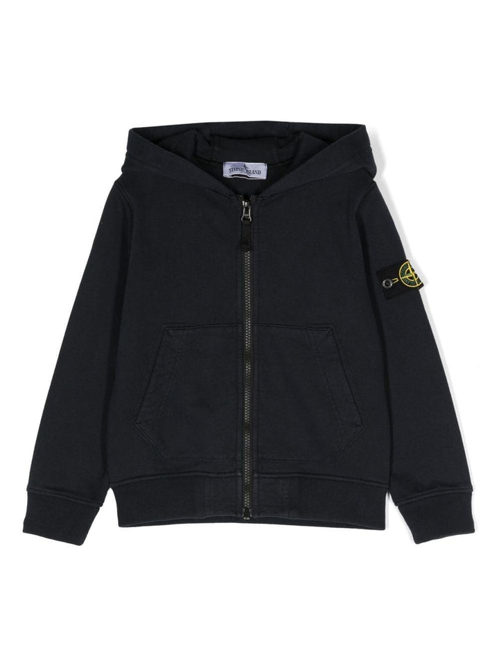 Blue sweatshirt for boys with logo