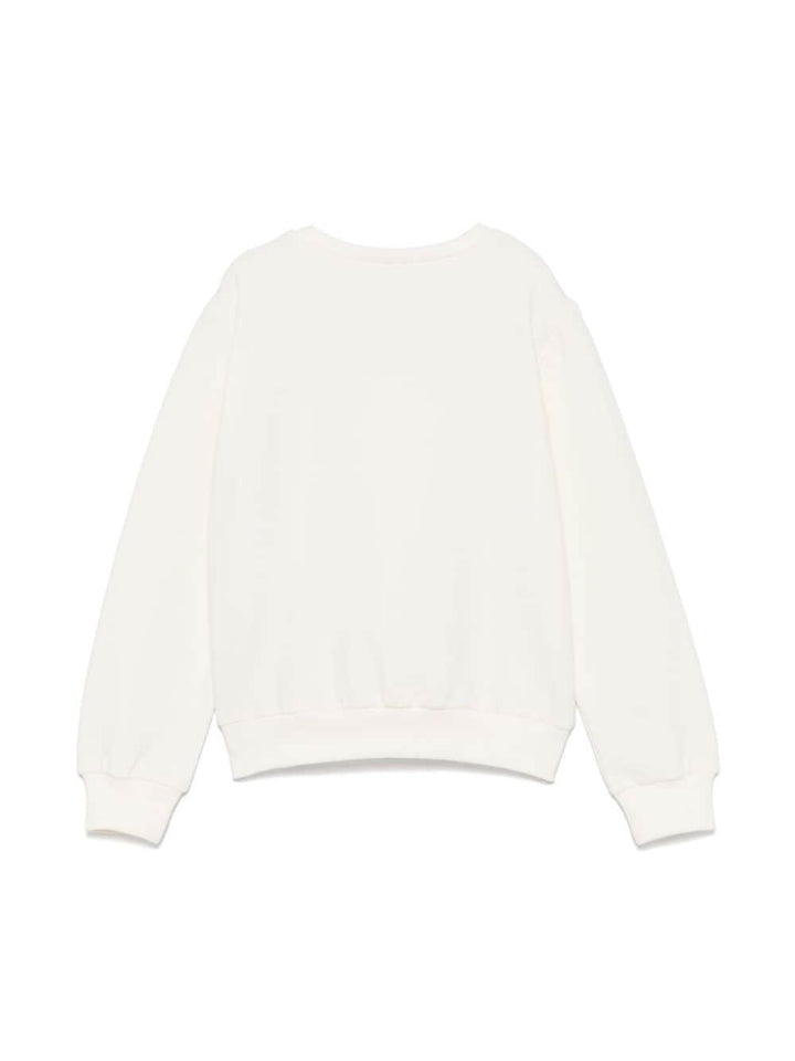 White sweatshirt for girls with logo