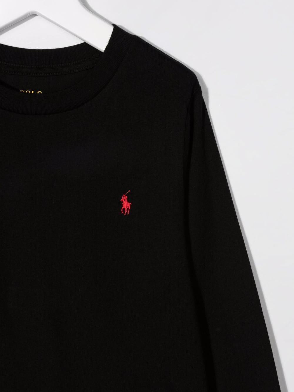 Black cotton t-shirt for boys