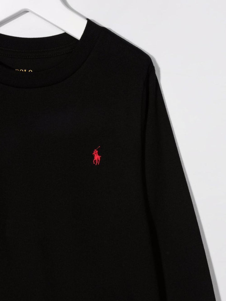 Black cotton t-shirt for boys