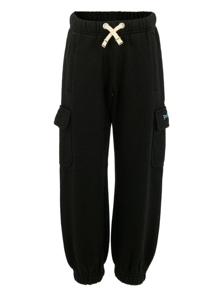 Pantalone nero per bambino PBCH016F25FLE001 1040 Palm Angels Kids 