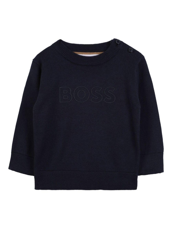 Maglione blu marine per neonato J52455 849 Boss Kids 