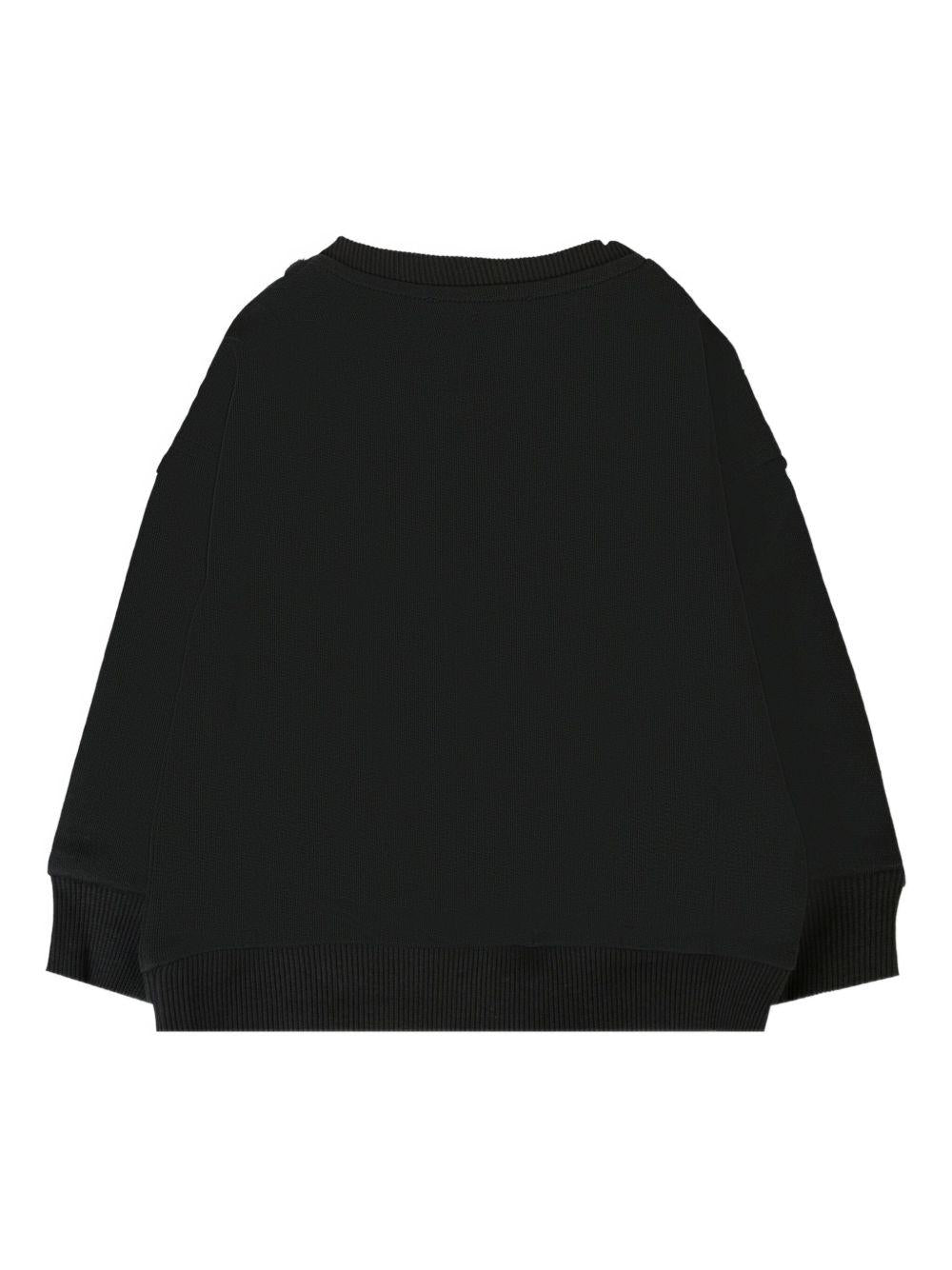 Felpa nera per neonato M8F03QLCA83 60100 Moschino Kids 