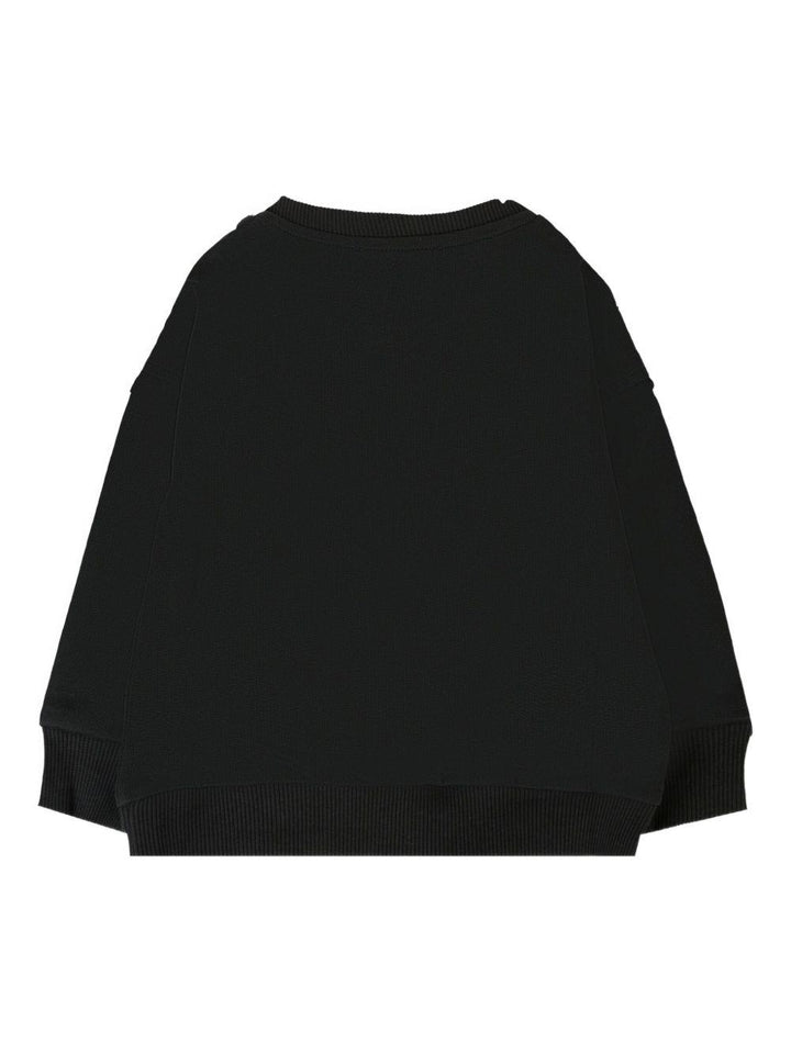 Felpa nera per neonato M8F03QLCA83 60100 Moschino Kids 