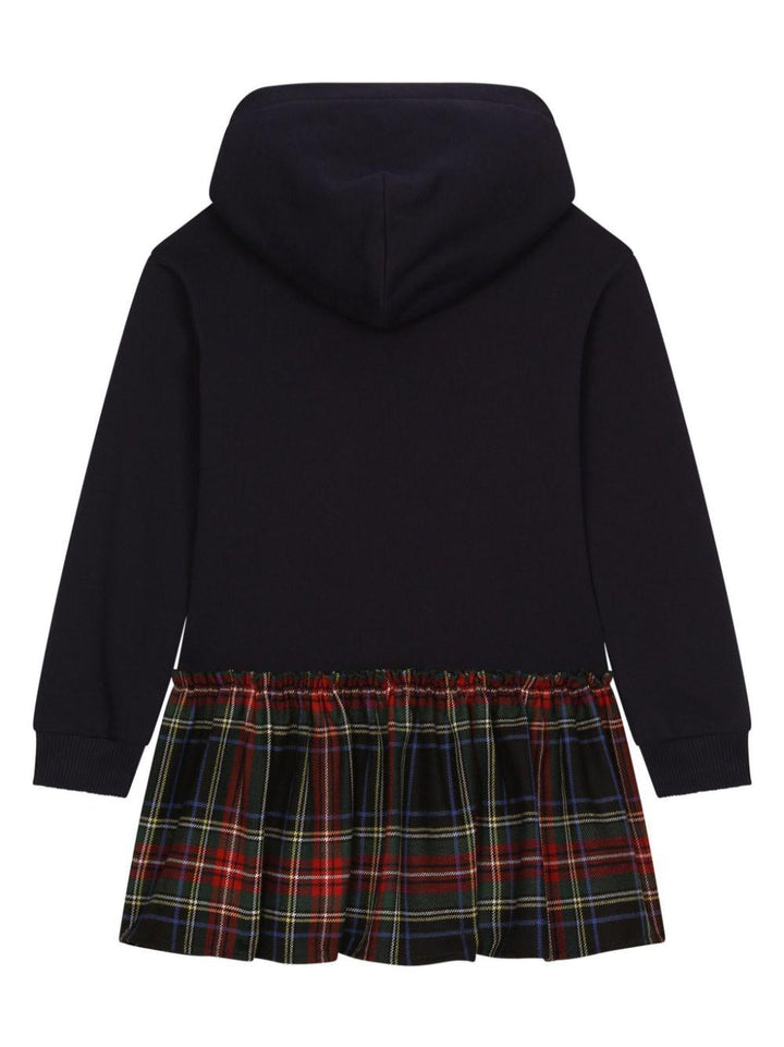 Black/Multicolor Cotton/Wool Dress for Girls