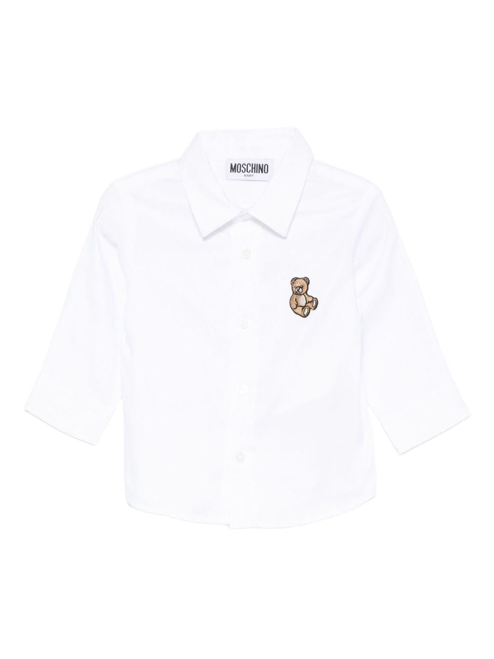 Camicia bianca per neonato M5C002LNE06 10101 Moschino Kids 
