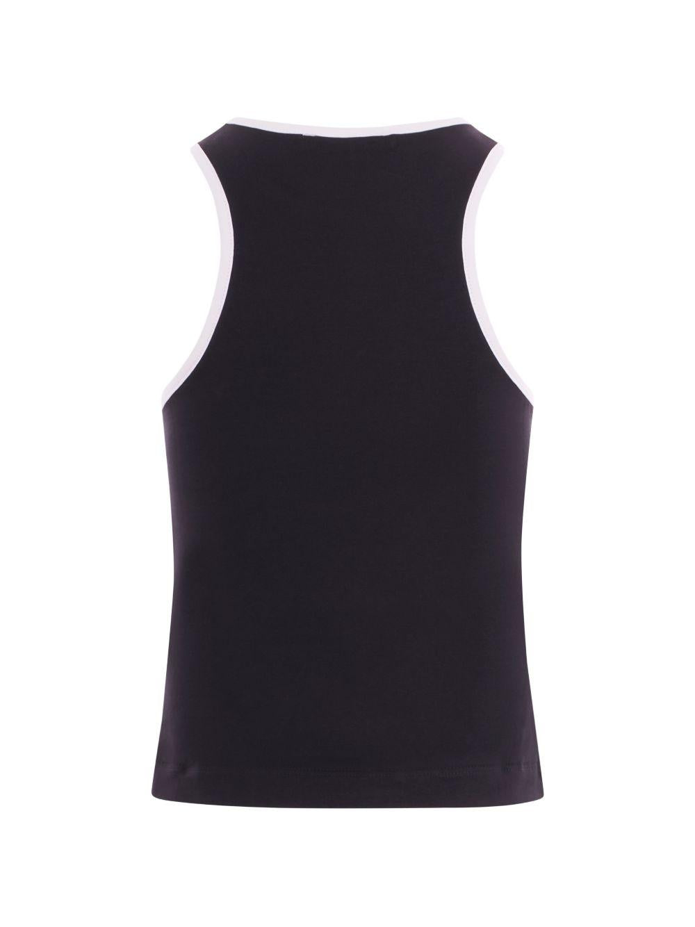 Canottiera nera per bambina BY8A12Z3277 930BC Balmain Kids 