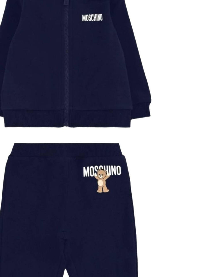 Completo blu navy per neonato MUK05GLCA40 40016 Moschino Kids 