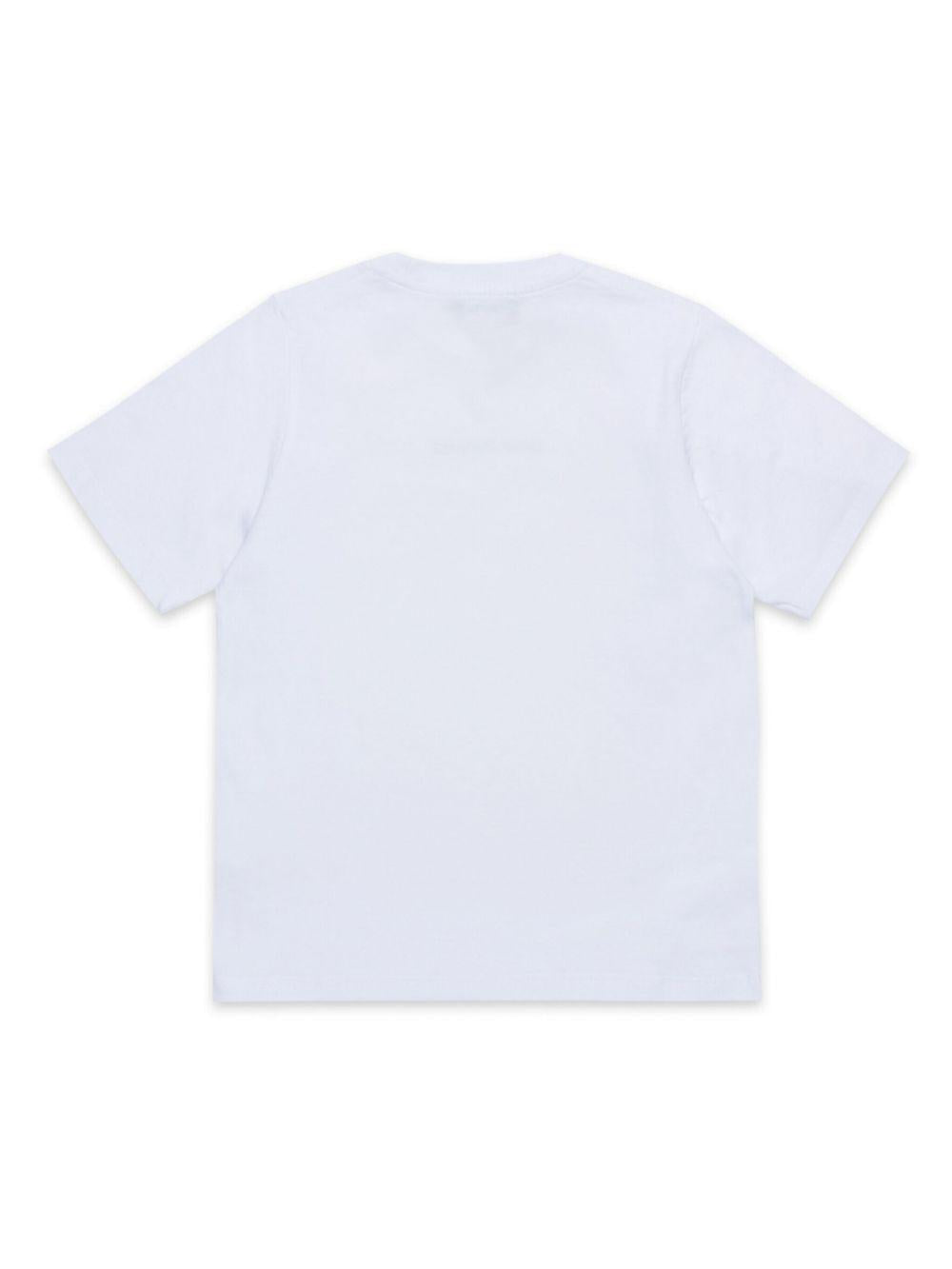 White t-shirt for boys with logo