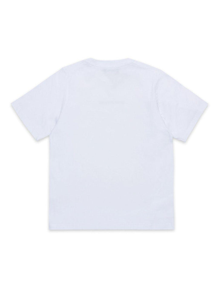White t-shirt for boys with logo