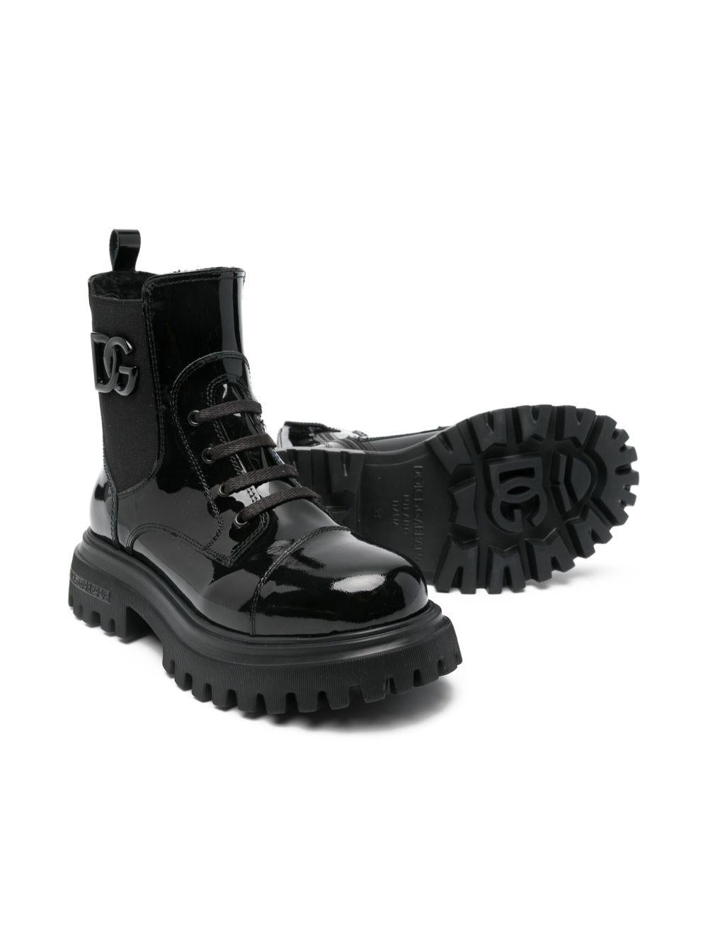 Stivali neri per bambina D11360AW623 80999 Dolce & Gabbana Kids 