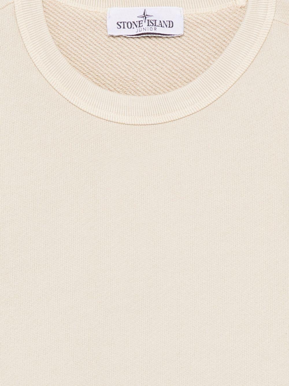 Felpa beige chiaro per bambino 66100019S0045 V0195 Stone Island Kids 