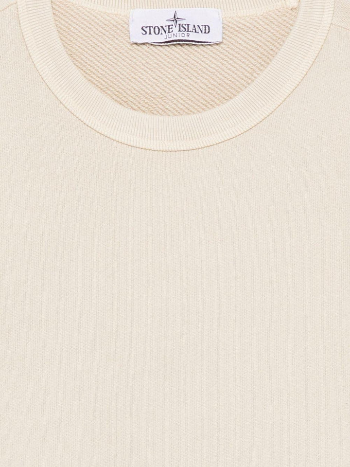 Felpa beige chiaro per bambino 66100019S0045 V0195 Stone Island Kids 
