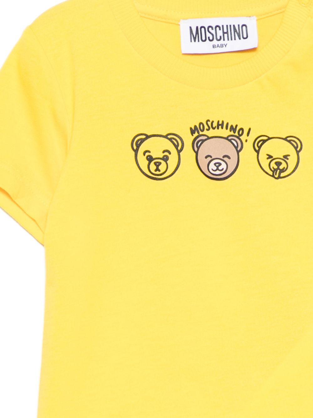 T-shirt gialla per neonata MUM04OLAA24 50577 Moschino Kids 