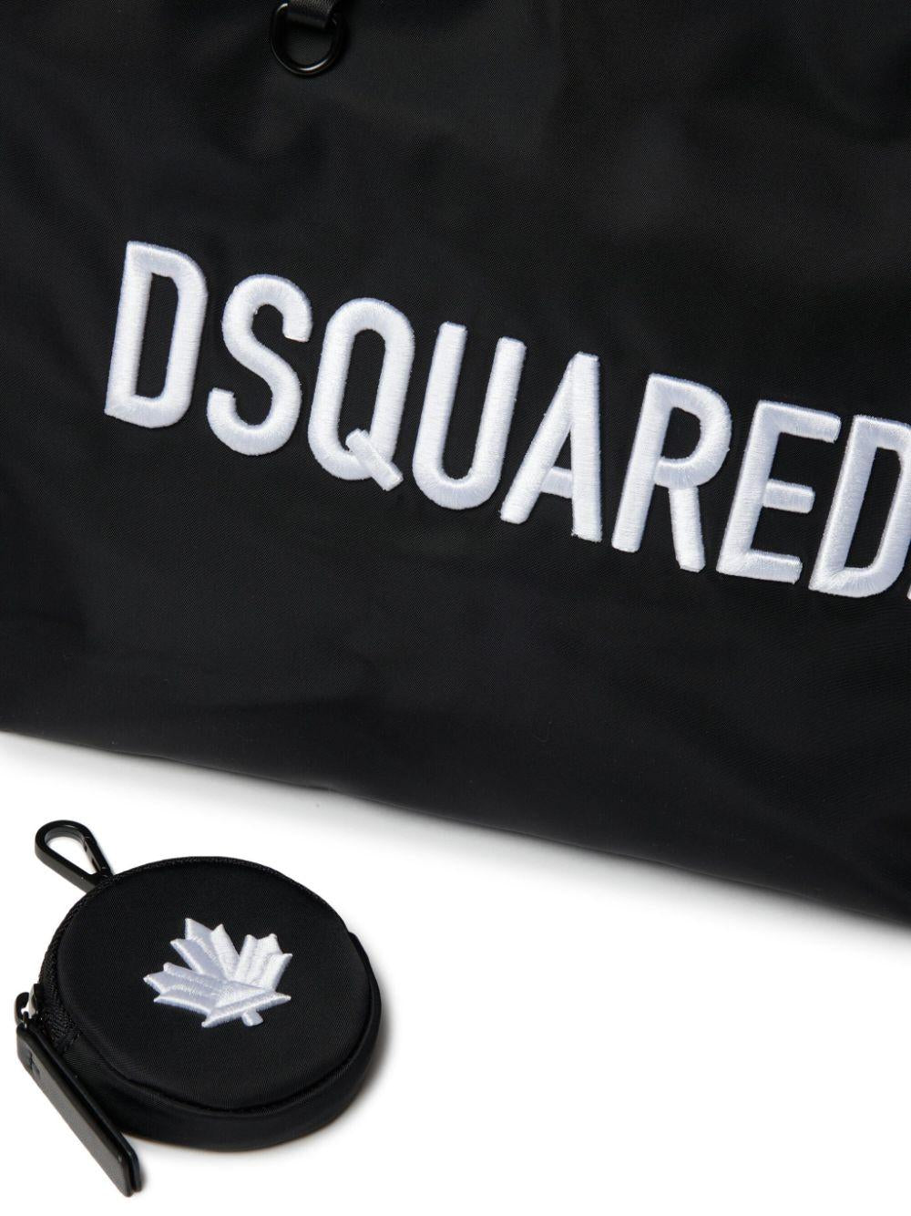 Borsa nera per bambina con logo