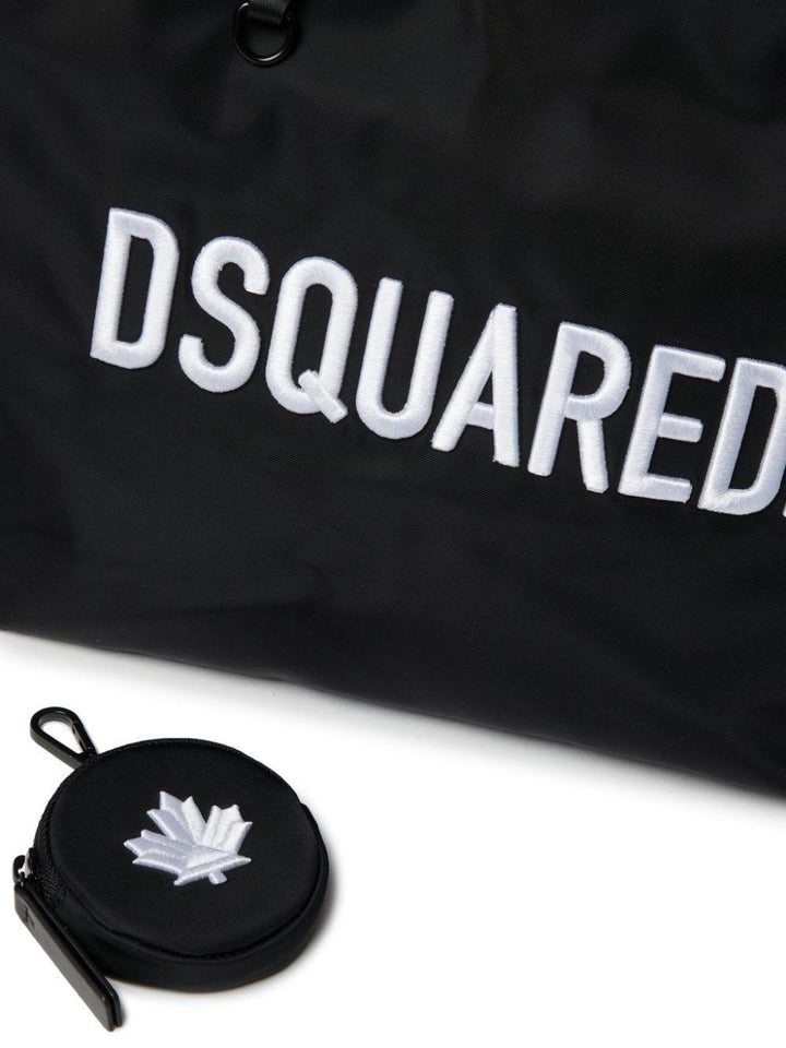 Borsa nera per bambina con logo