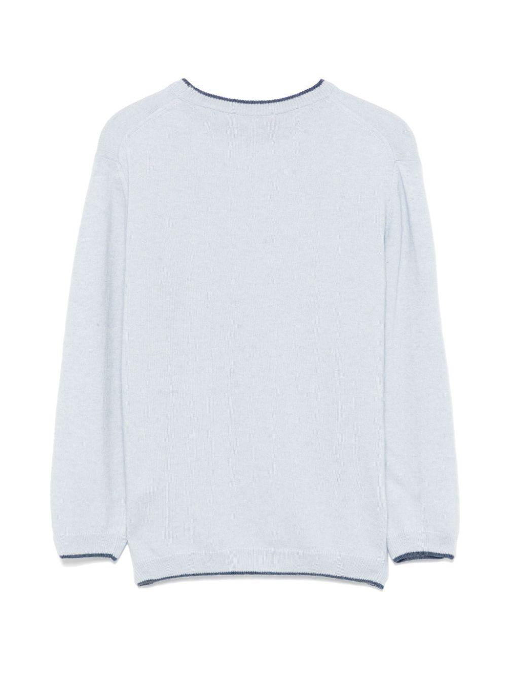 Maglione blu ghiaccio/blu navy per bambino