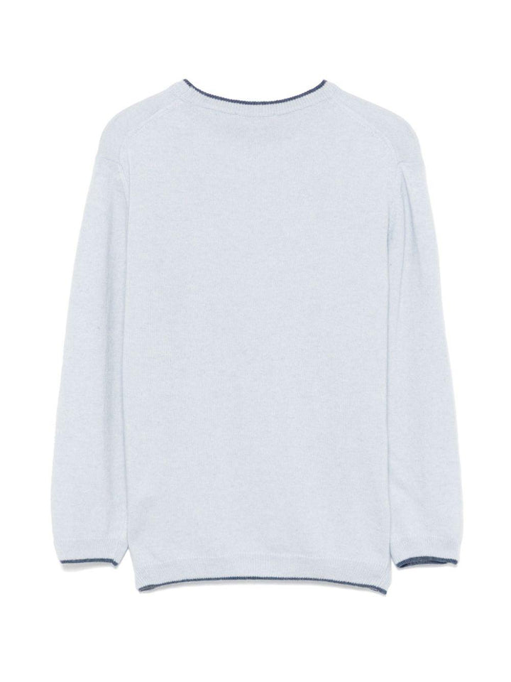Maglione blu ghiaccio/blu navy per bambino