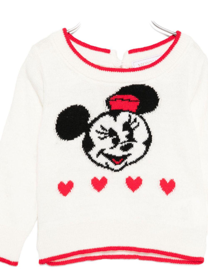 Maglione bianco per neonata 39F6156091 0143 Monnalisa Kids 