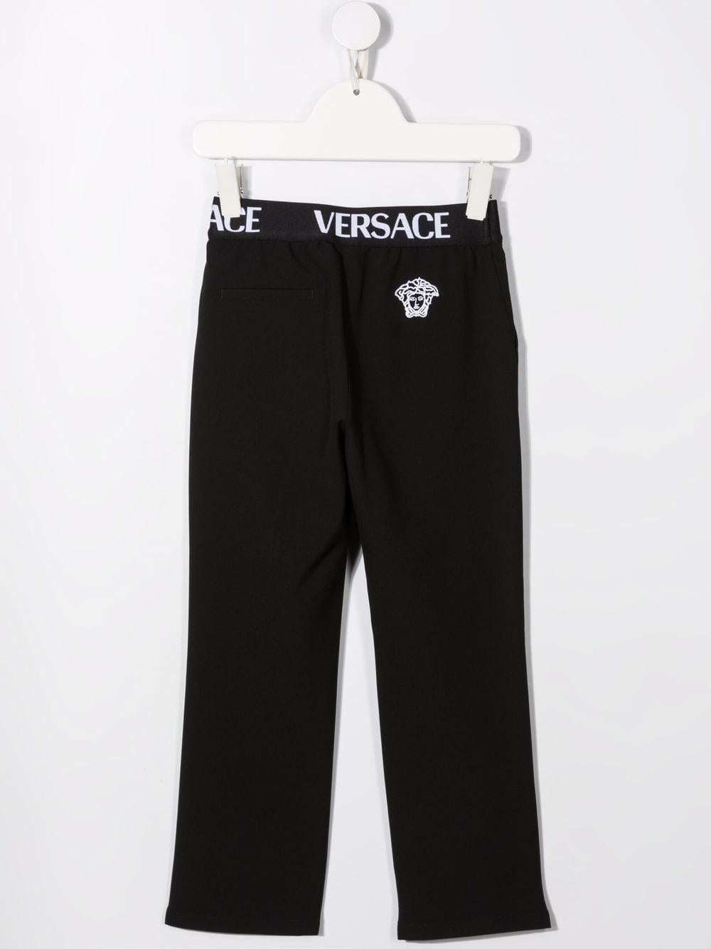 Pantalone nero per bambina con logo
